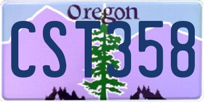 OR license plate CST358