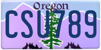 OR license plate CSU789