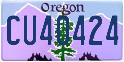 OR license plate CU40424