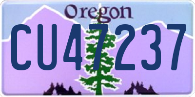 OR license plate CU47237