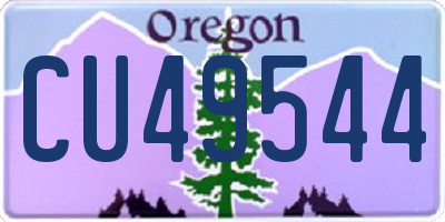 OR license plate CU49544