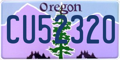 OR license plate CU52320