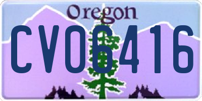 OR license plate CV06416