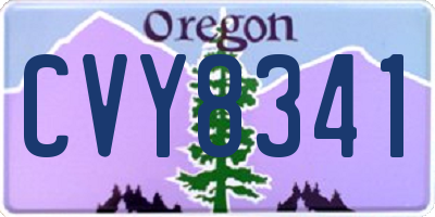 OR license plate CVY8341