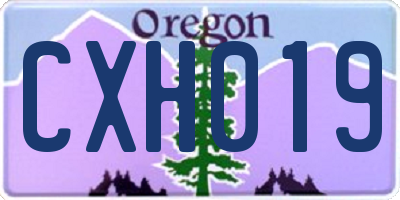 OR license plate CXH019