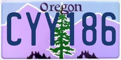 OR license plate CYY186