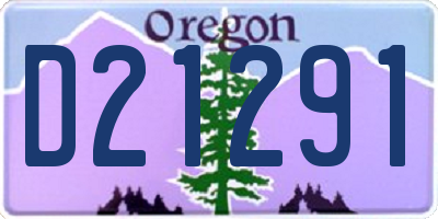 OR license plate D21291