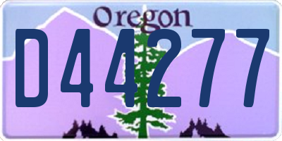 OR license plate D44277