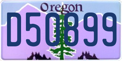 OR license plate D50899