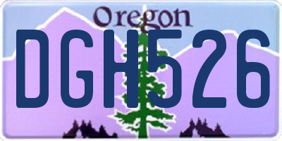 OR license plate DGH526