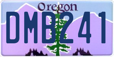 OR license plate DMB241