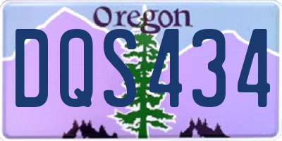 OR license plate DQS434