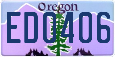 OR license plate ED0406