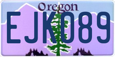 OR license plate EJK089