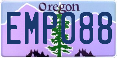 OR license plate EMP088