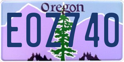 OR license plate EOZ740