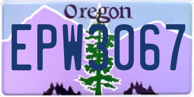 OR license plate EPW3067