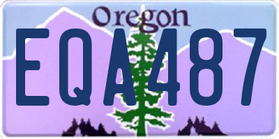 OR license plate EQA487
