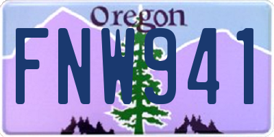 OR license plate FNW941