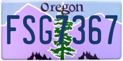 OR license plate FSG7367