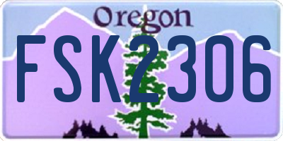 OR license plate FSK2306