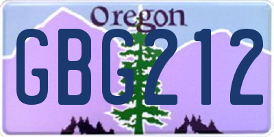 OR license plate GBG212