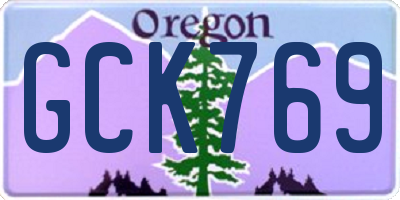 OR license plate GCK769