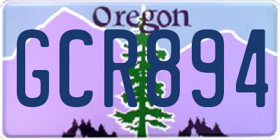 OR license plate GCR894