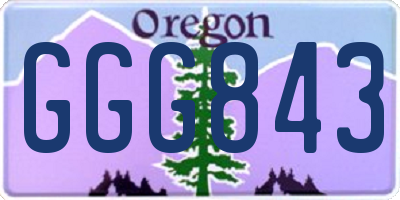 OR license plate GGG843