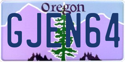 OR license plate GJEN64
