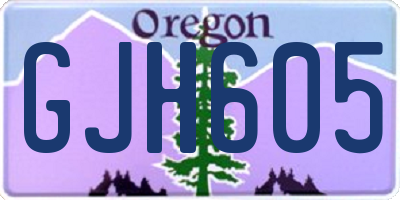 OR license plate GJH605