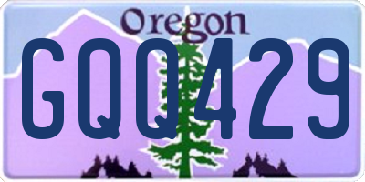 OR license plate GQQ429