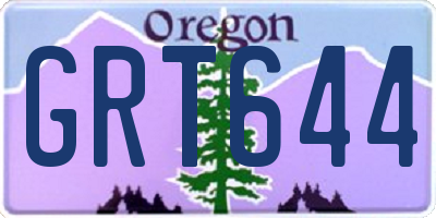 OR license plate GRT644