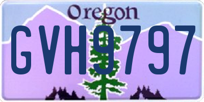 OR license plate GVH9797