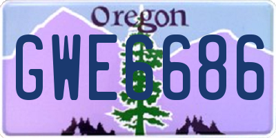 OR license plate GWE6686