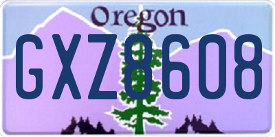 OR license plate GXZ8608