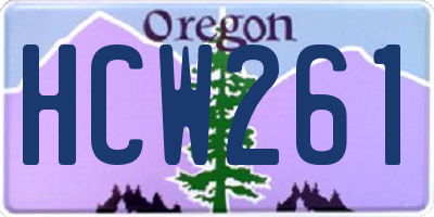 OR license plate HCW261