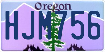 OR license plate HJM756
