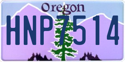 OR license plate HNP7514