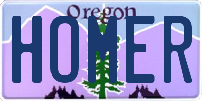 OR license plate HOMER