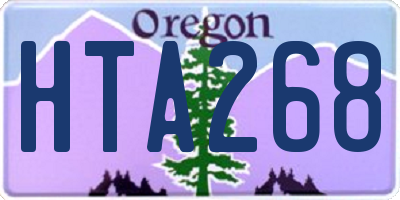 OR license plate HTA268