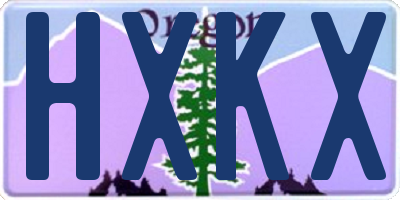 OR license plate HXKX