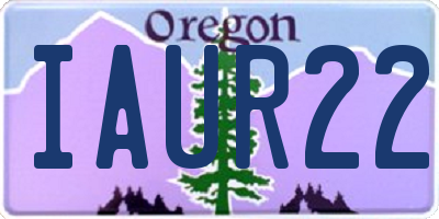 OR license plate IAUR22