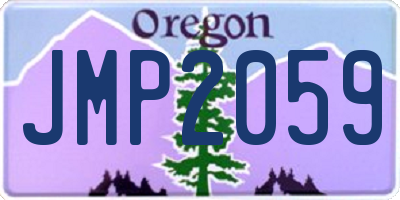 OR license plate JMP2059