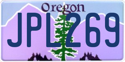 OR license plate JPL269