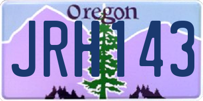 OR license plate JRH143