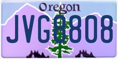 OR license plate JVG8808