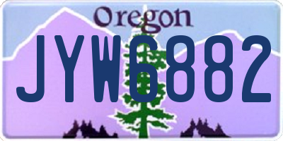 OR license plate JYW6882