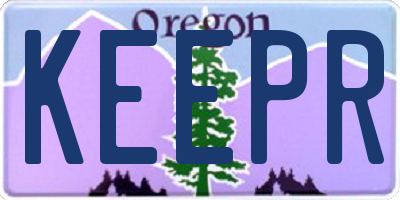 OR license plate KEEPR