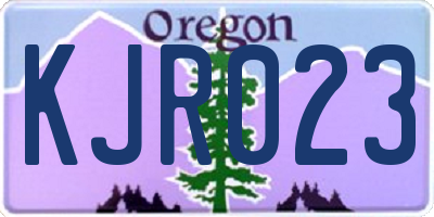 OR license plate KJR023